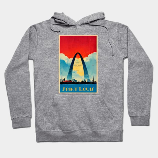 Saint Louis, Missouri Vintage Poster Hoodie by The Experience